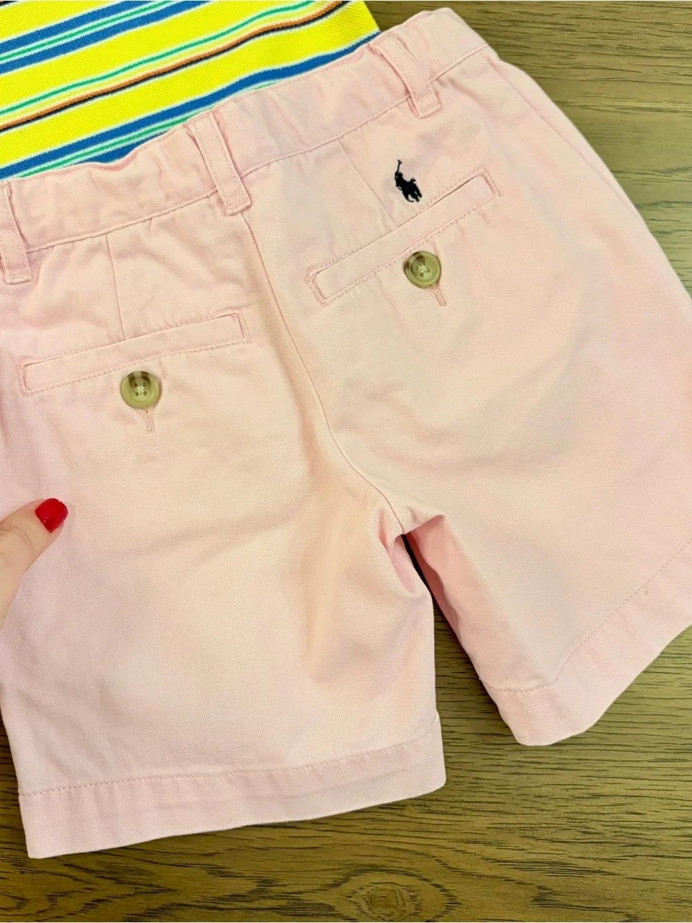 2-3 Years Polo Ralph Lauren Boys Set Polo Shirt Shorts Pink Yellow T-Shirt Pony
